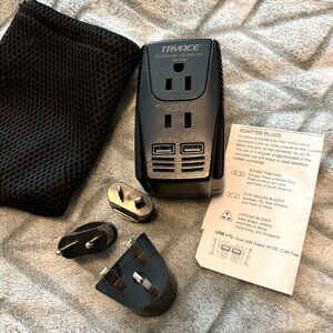 Travel Voltage Converters Power Adapter w/ 2 USB Ports EU/UK/AU/US